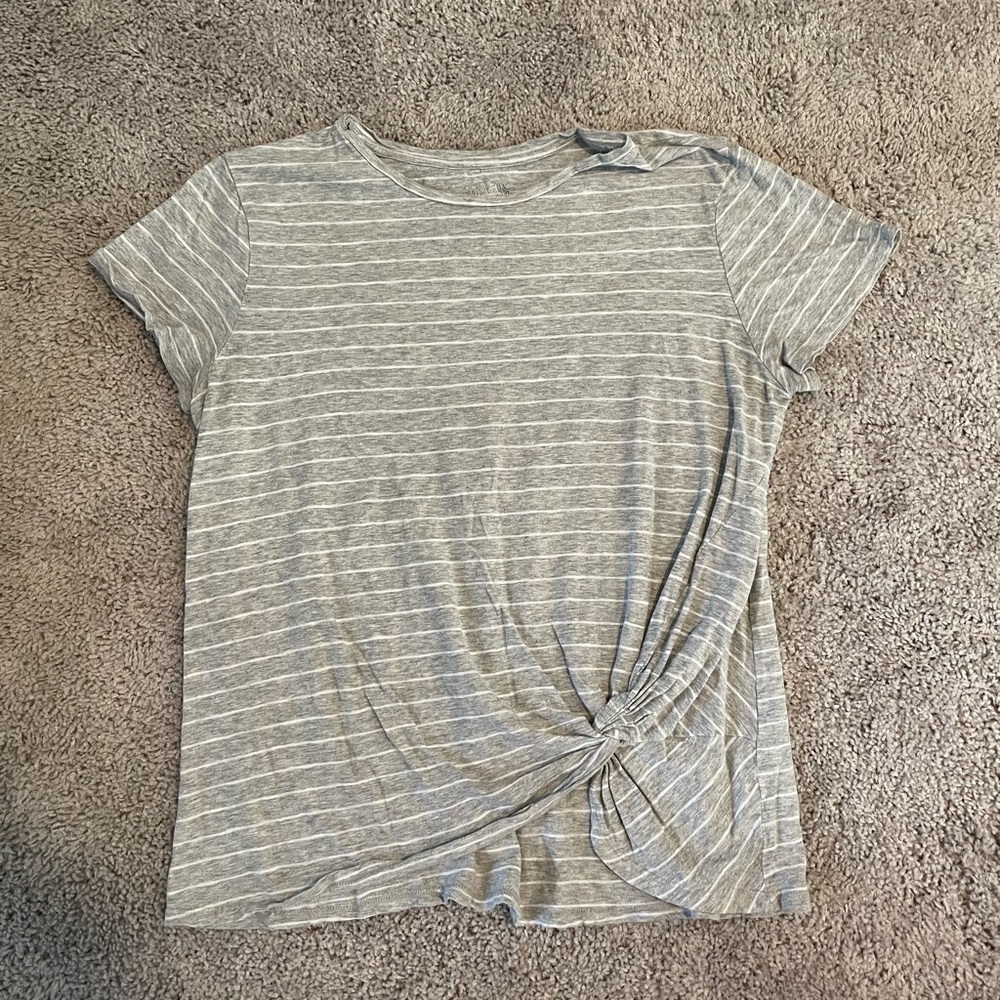 Time and Tru striped gray and white shirt